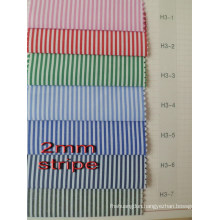 2 mm Stripes Plain Cotton Woven Shirt Fabric